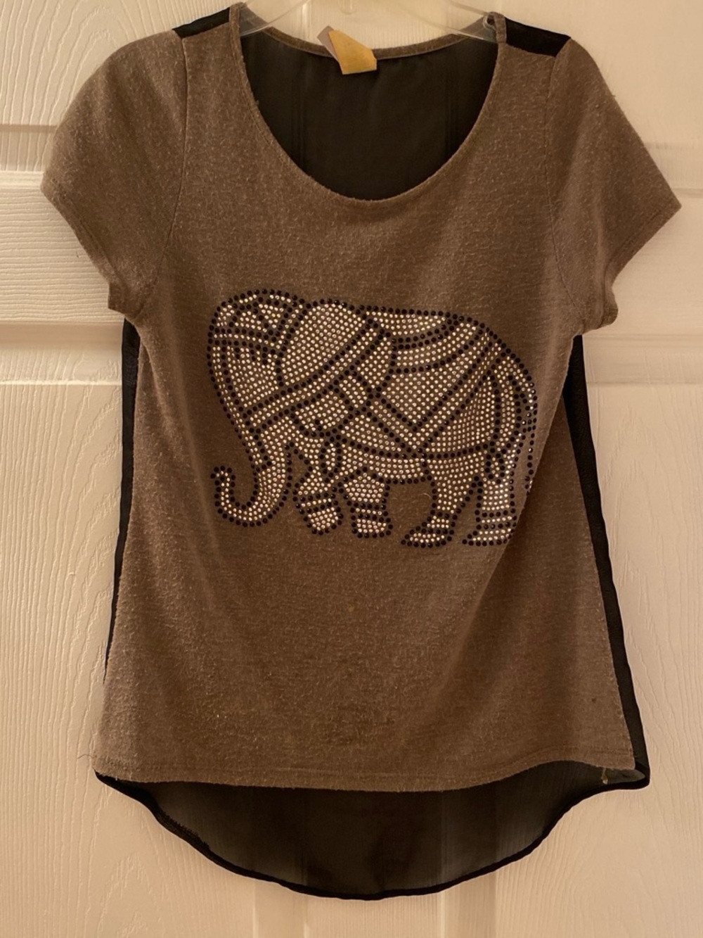 Rhinestone Elephant tee